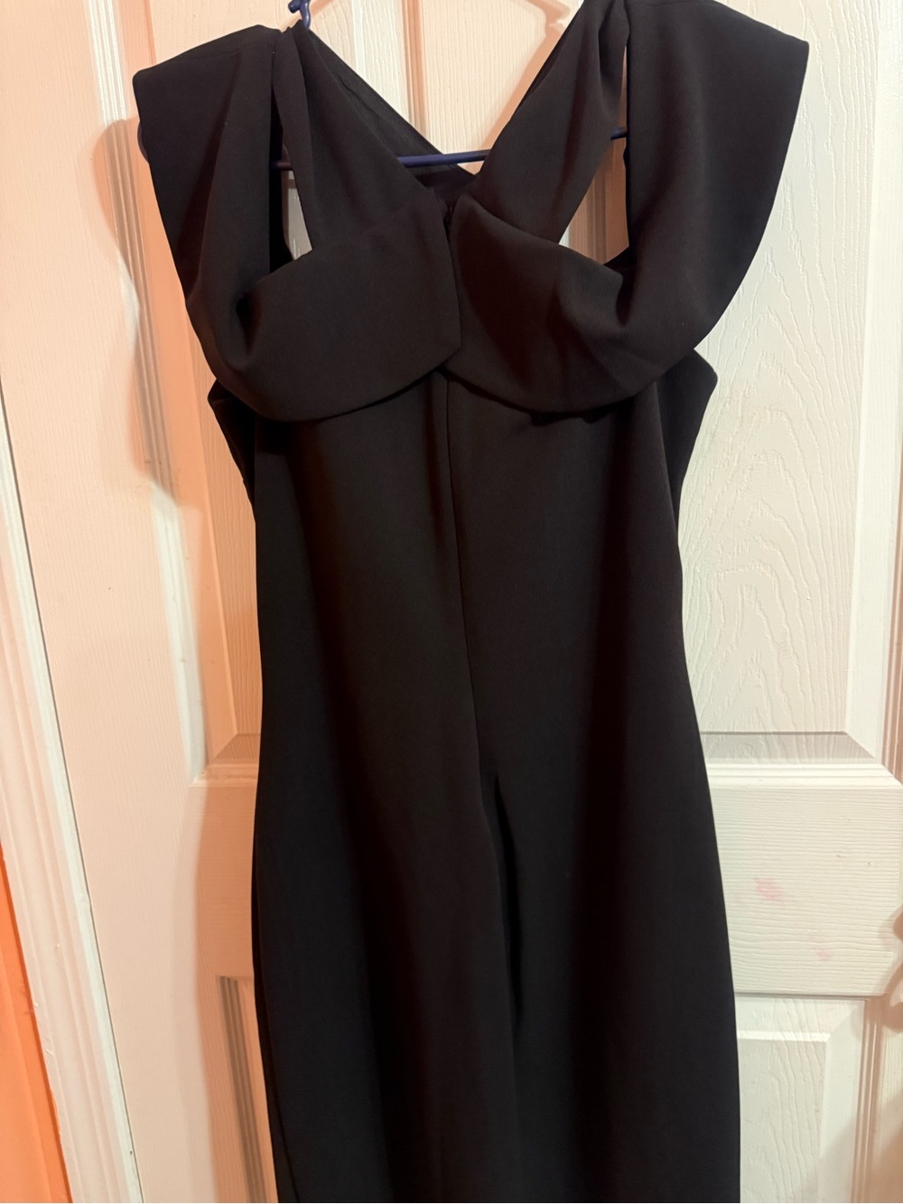 jcpenney Black One-Shoulder Draped Twist Dress